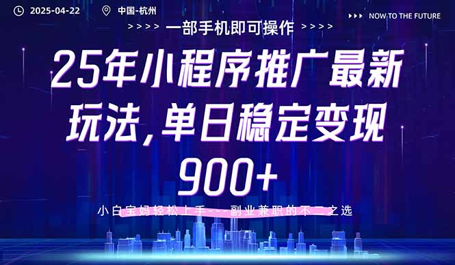 （14494期）25年小程序推广最新玩法，单日稳定变现900+，小白轻松上手_生财有道创业项目网-生财有道