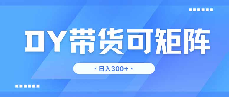 （14414期）DY带货，日入300＋矩阵无上限_生财有道创业项目网-生财有道