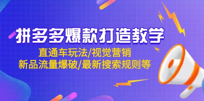 （14681期）拼多多爆款打造教学：直通车玩法/视觉营销/新品流量爆破/最新搜索规则等_生财有道创业项目网-生财有道