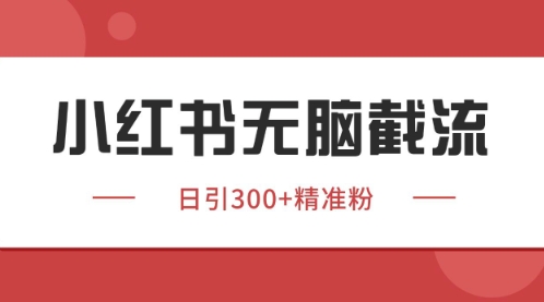 小红书只要你有同行就能获客，独家野路子获客玩法，暴力截流【揭秘】——生财有道创业项目网-生财有道
