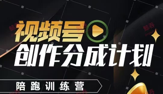 视频号创作分成计划陪跑训练营，手把手教会你如何制作视频，细水长流型项目——生财有道创业项目网-生财有道