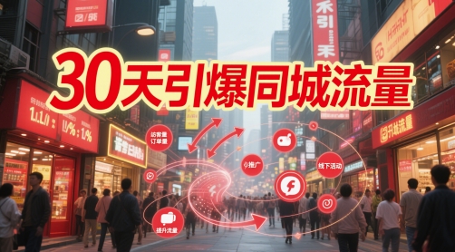 30天引爆同城流量：团购篇 认知篇 流量篇 来客篇 达人篇 老板人设IP篇 投流篇——生财有道创业项目网-生财有道