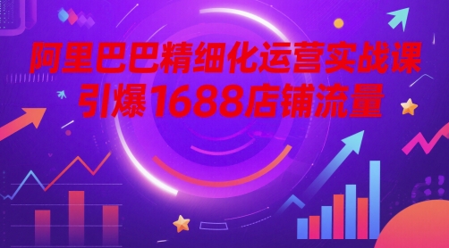 阿里巴巴精细化运营实战课，引爆1688店铺流量——生财有道创业项目网-生财有道