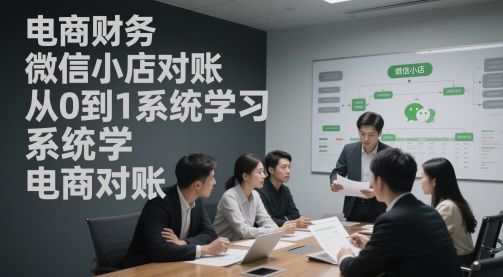 电商财务微信小店对账，从0到1系统学习电商对账——生财有道创业项目网-生财有道