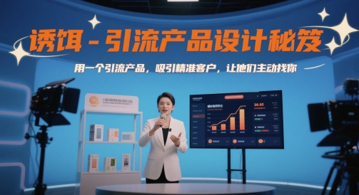 诱饵-引流产品设计秘笈，用一个引流产品，吸引精准客户，让他们主动找你——生财有道创业项目网-生财有道