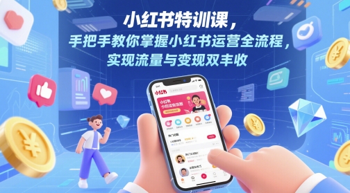 小红书特训课，手把手教你掌握小红书运营全流程，实现流量与变现双丰收——生财有道创业项目网-生财有道