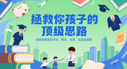 付费文章：拯救你孩子的顶级思路，彻底聊透他的学业、事业、未来，含金量满满——生财有道创业项目网-生财有道