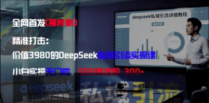 精准打击：价值3980的DeepSeek私域引流实操课，小白实操无门槛，日引精准粉300+——生财有道创业项目网-生财有道