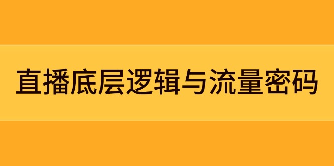 （14695期）直播底层逻辑与流量密码：定位模型+案例拆解，急速流承接与数据优化全攻略_生财有道创业项目网-生财有道
