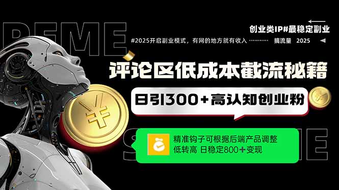 （14779期）评论区低成本引流秘籍，精准钩子直击用户，单账号日增300+创业粉，日稳…_生财有道创业项目网-生财有道
