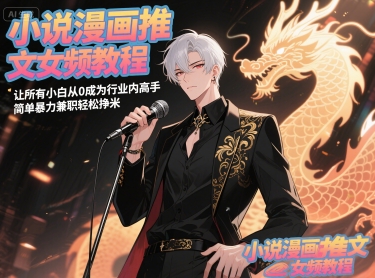 小说漫画推文女频教程，让所有小白从0成为行业内高手，简单暴力兼职轻松挣米——生财有道创业项目网-生财有道
