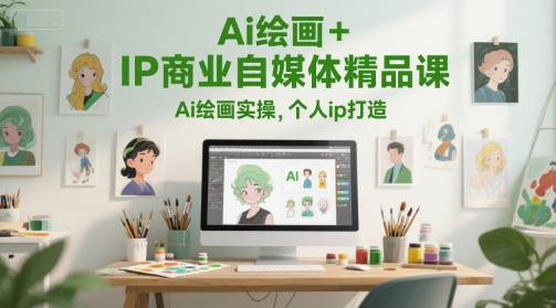 Ai绘画+IP商业自媒体精品课，Ai绘画实操，个人ip打造——生财有道创业项目网-生财有道