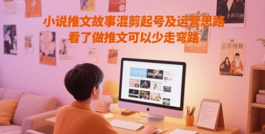小说推文故事混剪起号及运营思路，看了做推文可以少走弯路——生财有道创业项目网-生财有道