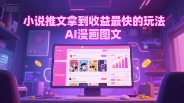 小说推文拿到收益最快的玩法，AI漫画图文——生财有道创业项目网-生财有道