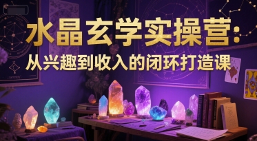 水晶玄学实操营：从兴趣到收入的闭环打造课——生财有道创业项目网-生财有道