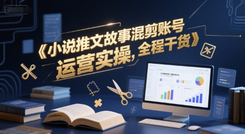 小说推文故事混剪账号运营实操，全程干货——生财有道创业项目网-生财有道