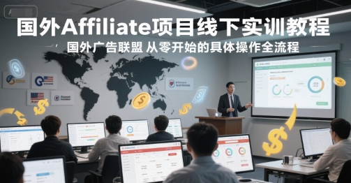 国外Affiliate项目线下实训教程，国外广告联盟从零开始的具体操作全流程——生财有道创业项目网-生财有道