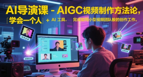 AI导演课-AIGC视频制作方法论，学会一个人+AI工具，完成如同小型视频团队般的创作工作，实现导演梦——生财有道创业项目网-生财有道