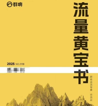 群响流量黄宝书25-29期，群响内部私享资料非卖品——生财有道创业项目网-生财有道
