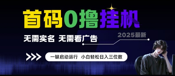 首码0撸挂G项目，无需实名无需看广告 一键启动运行，小白轻松日入三位数【揭秘】——生财有道创业项目网-生财有道