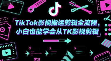 TikTok影视搬运剪辑全流程，小白也能学会从TK影视剪辑——生财有道创业项目网-生财有道