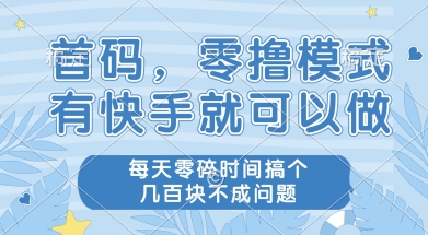 首码零撸项目，有快手就可以做，每天业务时间搞个几张不是问题【揭秘】——生财有道创业项目网-生财有道