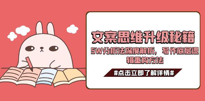 （15151期）文案思维升级秘籍，5W分析法深度解析，写作底层逻辑重构方法_生财有道创业项目网-生财有道