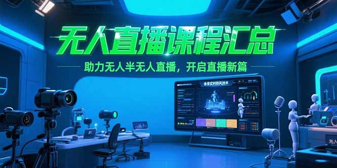 （15218期）无人直播课程汇总，含非实时防风技术，助力无人半无人直播，开启直播新篇_生财有道创业项目网-生财有道