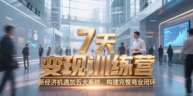 （15200期）7天咨询师变现训练营，新经济机遇加五大系统，构建完整商业闭环_生财有道创业项目网-生财有道