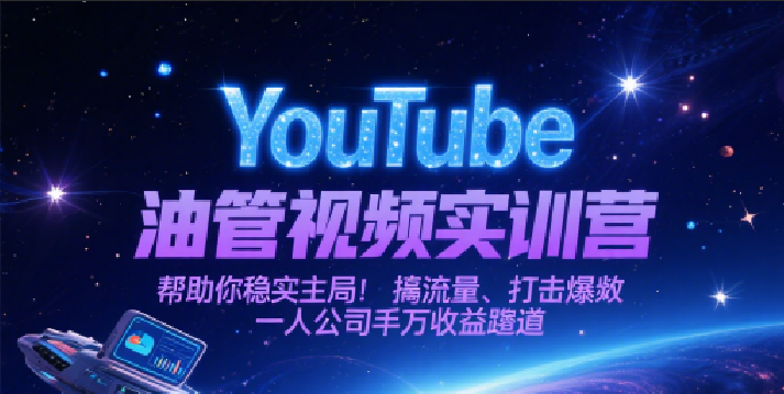 YouTube油管视频实训营，帮助你稳入局、搞流量、打爆款，一人公司千万收益赛道_生财有道创业网-生财有道