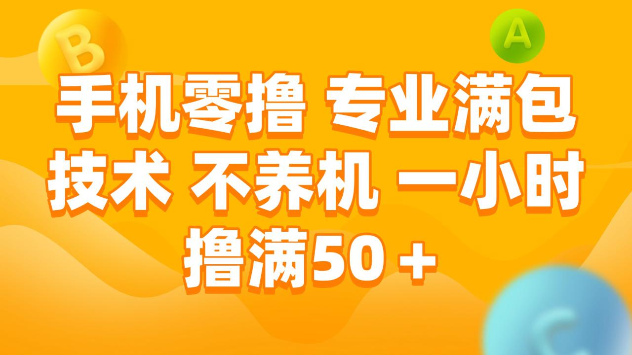 （15059期）手机零撸 专业满包技术 不养机 一小时撸满50+_生财有道创业项目网-生财有道