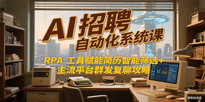 AI招聘自动化系统课，RPA工具赋能简历智能筛选+主流平台群发复聊全攻略_生财有道创业网-生财有道