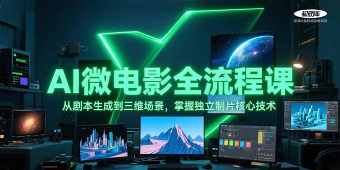 （15195期）AI微电影全流程课，从剧本生成到三维场景，掌握独立制片核心技术_生财有道创业项目网-生财有道