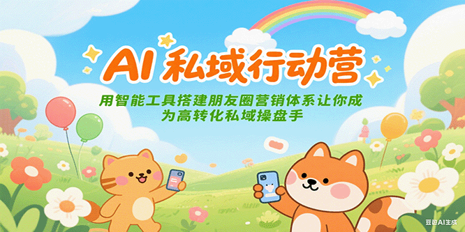AI私域行动营：用智能工具搭建朋友圈营销体系让你成为高转化私域操盘手_生财有道创业网-生财有道