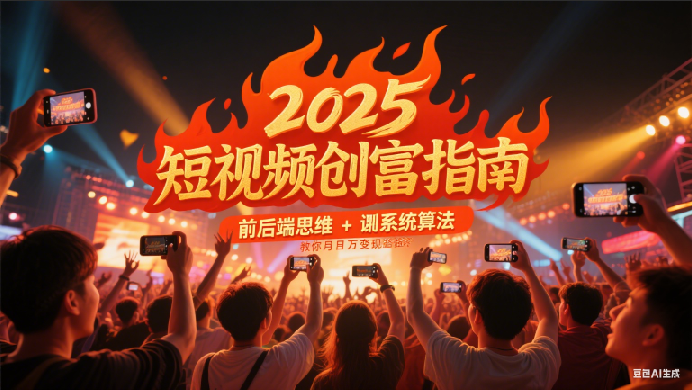 2025短视频创富指南，前后端思维 + 系统算法，教你月入过万变现路径_生财有道创业网-生财有道