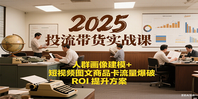 2025投流带货实战课：人群画像建模+短视频图文商品卡流量爆破ROI提升方案_生财有道创业网-生财有道