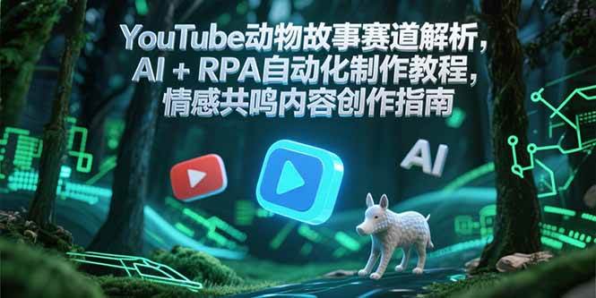 YouTube动物故事赛道解析，AI+RPA自动化制作教程，情感共鸣内容创作指南_生财有道创业网-生财有道