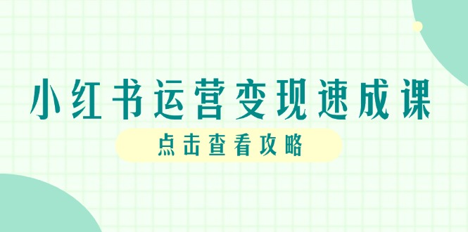 （14951期）小红书运营变现速成课，账号搭建到暴力起号，个人IP全流程指南_生财有道创业项目网-生财有道