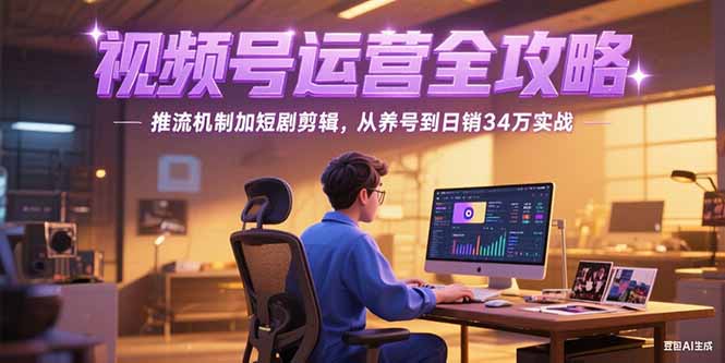 （15217期）2025视频号运营全攻略，推流机制加短剧剪辑，从养号到日销34万实战_生财有道创业项目网-生财有道