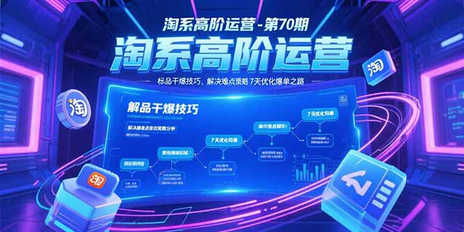 （15307期）淘系高阶运营-第70期，标品干爆技巧，解决难点策略，大佬操盘方法_生财有道创业项目网-生财有道