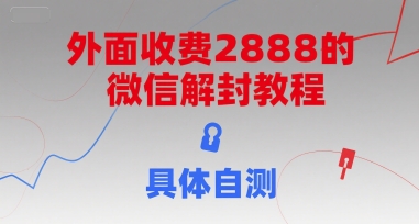 外面收费2888的微信解封教程，具体自测——生财有道创业项目网-生财有道