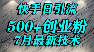 创业粉怎么打？快手精准引流创业粉，宝妈群体日进500+精准流量——生财有道创业项目网-生财有道