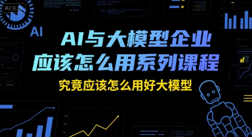 AI与大模型企业应该怎么用系列课程，究竟应该怎么用好大模型——生财有道创业项目网-生财有道