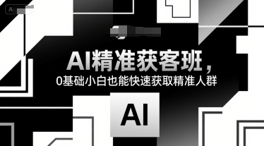 AI精准获客班，0基础小白也能快速获取精准人群——生财有道创业项目网-生财有道