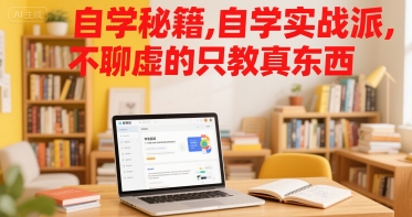 自学秘籍，自学实战派，不聊虚的只教真东西——生财有道创业项目网-生财有道