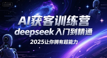 AI获客训练营，deepseek入门到精通，2025让你拥有超能力——生财有道创业项目网-生财有道