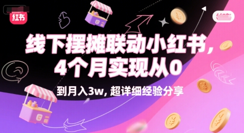 线下摆摊联动小红书，4 个月实现从 0 到月入3w，超详细经验分享——生财有道创业项目网-生财有道