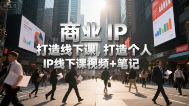 商业IP打造线下课，打造个人 IP线下课视频+笔记——生财有道创业项目网-生财有道