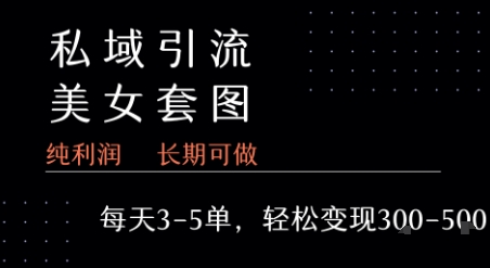 私域卖套图每天3-5单   每单利润99-2张+——生财有道创业项目网-生财有道