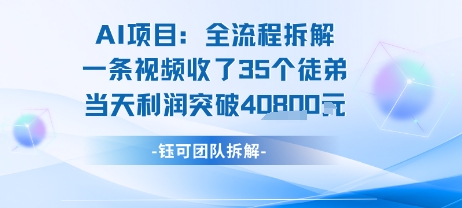 AI收徒变现闭环：一条视频收35人，日入1k+(附完整SOP)——生财有道创业项目网-生财有道